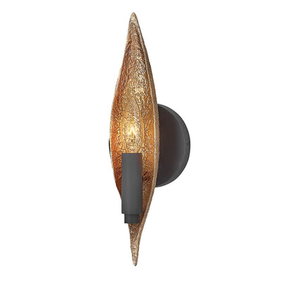 Willow 1 Light Wandleuchte - Carbon Black mit Deluxe Gold (Neuheit) - Clicklights Shop