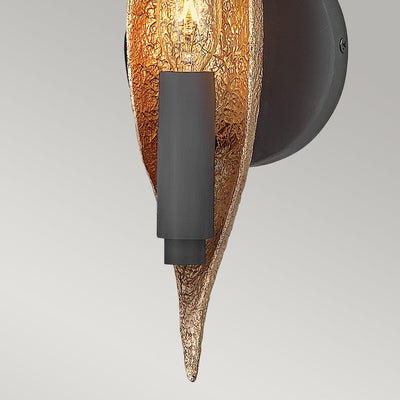 Willow 1 Light Wandleuchte - Carbon Black mit Deluxe Gold (Neuheit) - Clicklights Shop