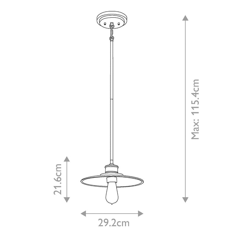 Admiral 1 Light Mini Anhänger - Antikes Nickel