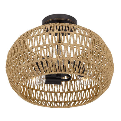 Casablanca 3 lt Semi Flush - Palladian Bronze (Neuheit)