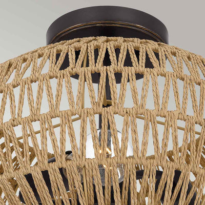 Casablanca 3 lt Semi Flush - Palladian Bronze (Neuheit)