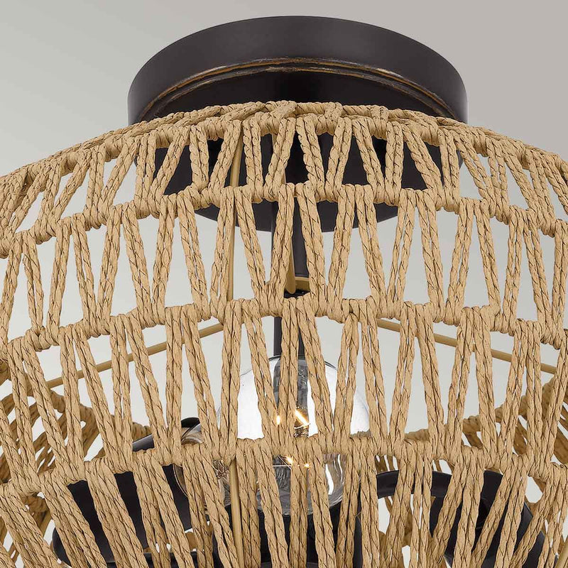 Casablanca 3 lt Semi Flush - Palladian Bronze (Neuheit)