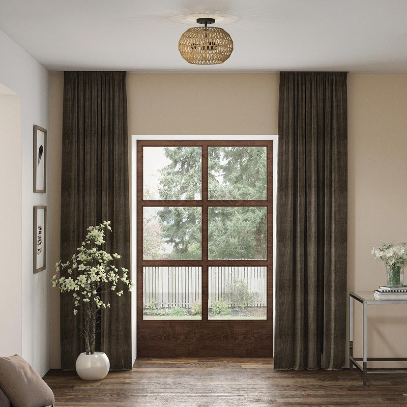 Casablanca 3 lt Semi Flush - Palladian Bronze (Neuheit)