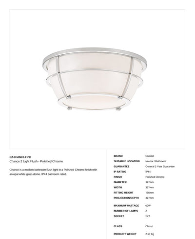 Chance 2 Light Flush - Chrom poliert