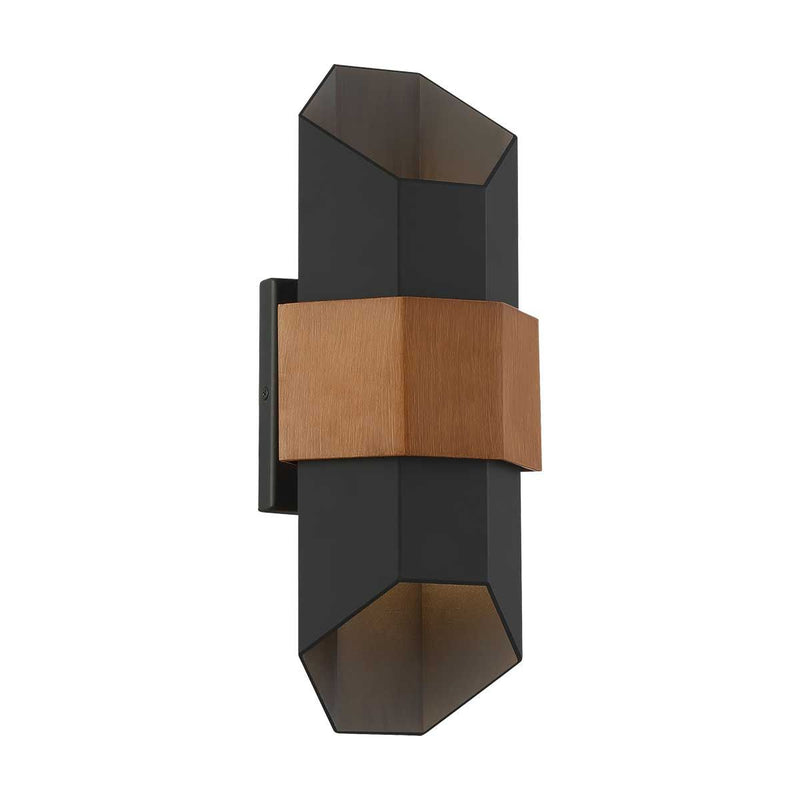 Chasm LED Wandlaterne - Mittel - Mattschwarz