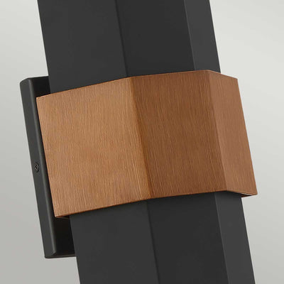 Chasm LED Wandlaterne - Mittel - Mattschwarz