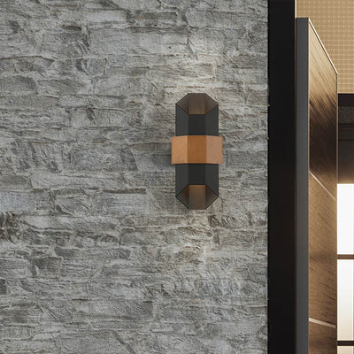 Chasm LED Wandlaterne - Mittel - Mattschwarz