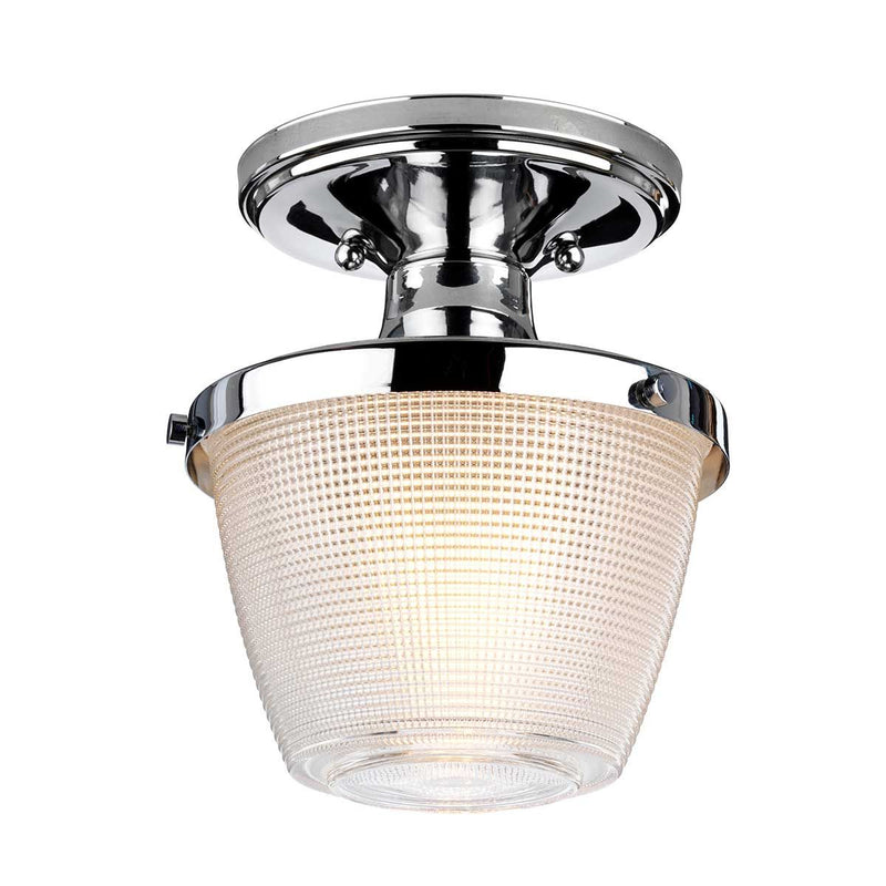 Dublin 1 Light Semi-Flush - Chrom poliert (Neuheit)