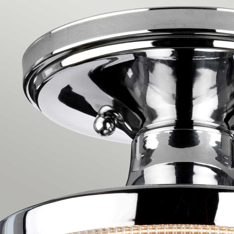 Dublin 1 Light Semi-Flush - Chrom poliert (Neuheit)
