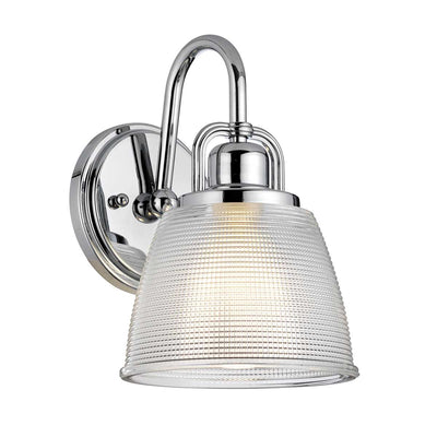 Dublin 1 Light Wandleuchte - Messing naturbemalt und Chrom poliert (Neuheit)