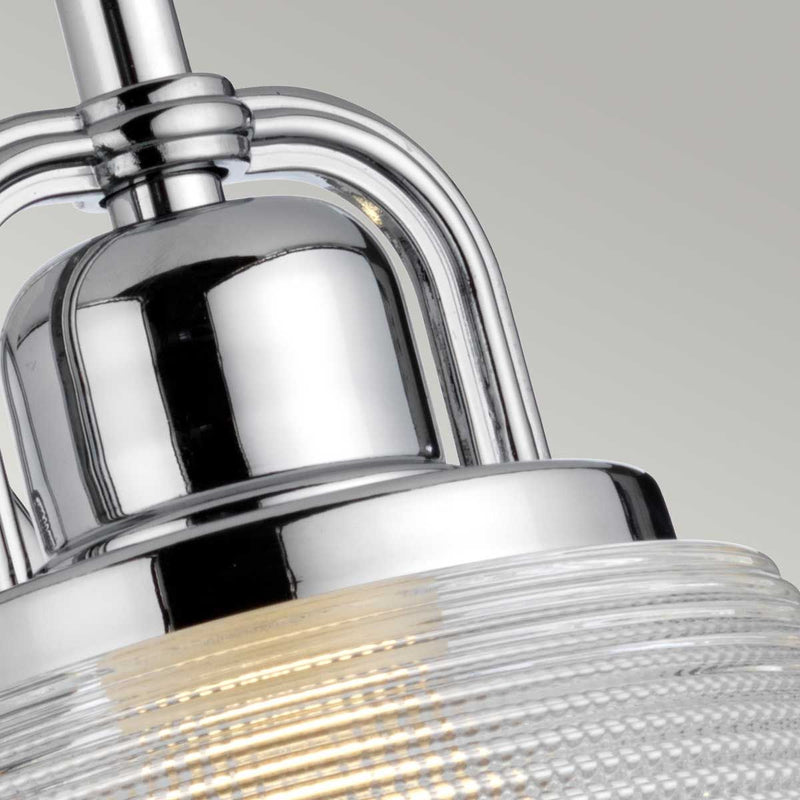 Dublin 1 Light Wandleuchte - Messing naturbemalt und Chrom poliert (Neuheit)
