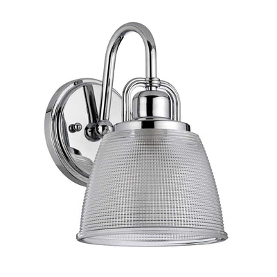 Dublin 1 Light Wandleuchte - Messing naturbemalt und Chrom poliert (Neuheit)