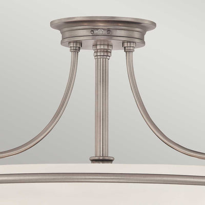 Griffin 3 Light Semi-Flush Light - Antique Nickel