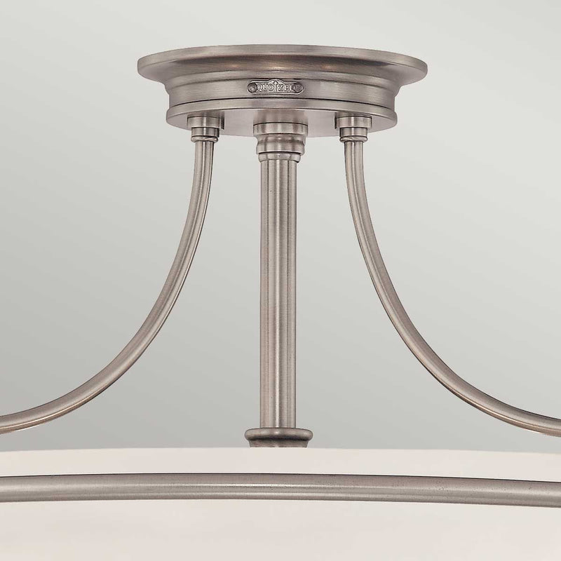 Griffin 3 Light Semi-Flush Light - Antique Nickel