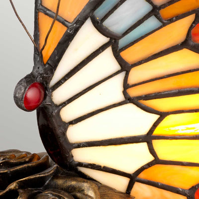 Tiffany Animal Lamps Orange Schmetterling Lampe - Architektonische Bronze (Tiffany-Style)