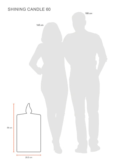 Dekoleuchte Shining Candle (Kerze)- 60cm / 80cm (Neuheit)