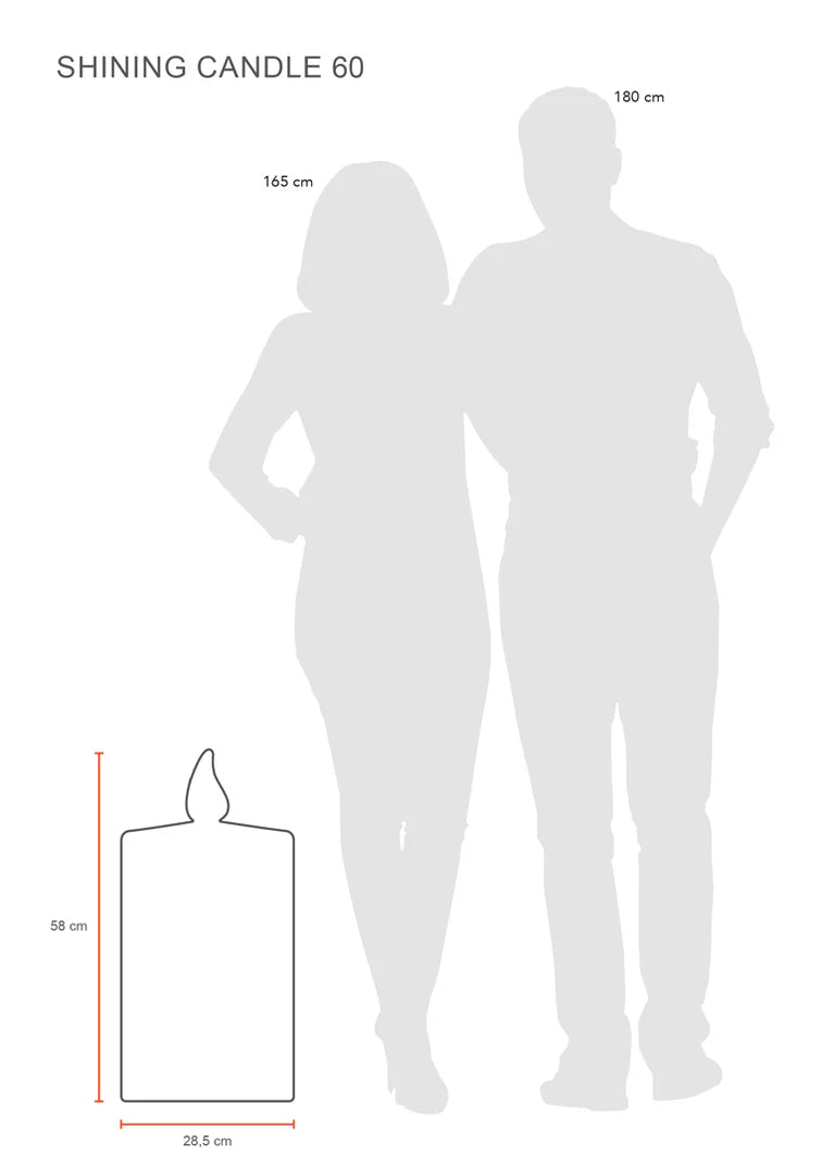 Dekoleuchte Shining Candle (Kerze)- 60cm / 80cm (Neuheit)
