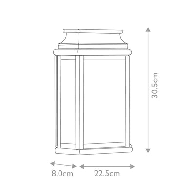 St Martins 1 Light Wandlaterne - Nickel poliert