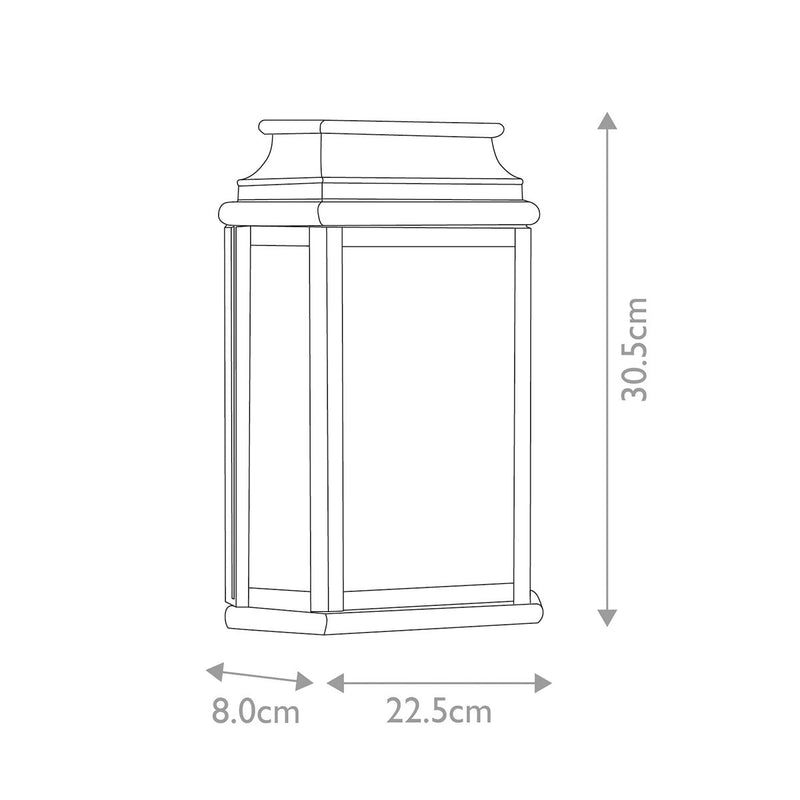 St Martins 1 Light Wandlaterne - Nickel poliert