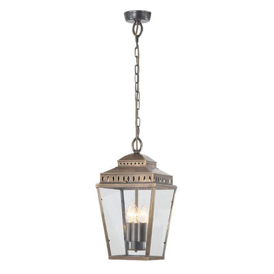 Mansion House 3 Light Chain Lantern - Brass - Clicklights Shop