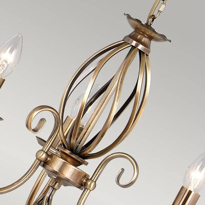 Artisan 3 Light Chandelier - Aged Brass - Clicklights Shop