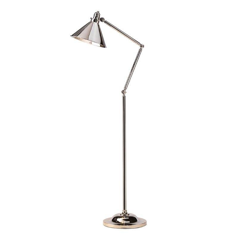 Provence 1 Light Floor Lamp - Polished Nickel - Clicklights Shop