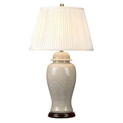 Ivory Crackle 1 Light Large Table Lamp - Clicklights Shop