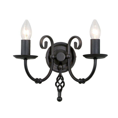 Artisan 2 Light Wall Light - Black - Clicklights Shop