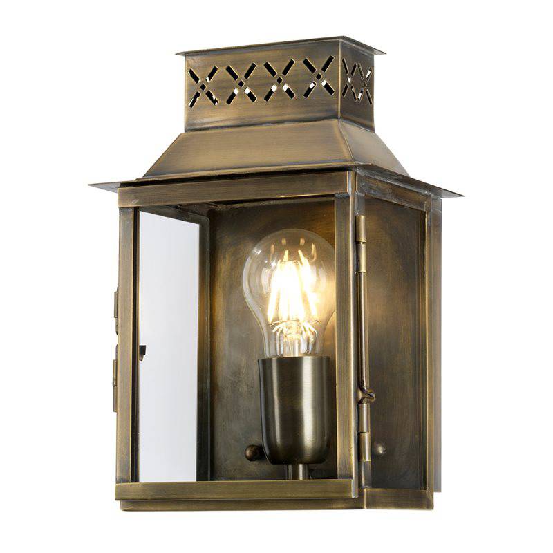 Lambeth Palace 1 Light Wall Lantern - Brass - Clicklights Shop