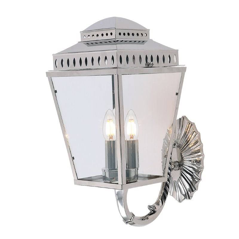 Mansion House 3 Light Wall Lantern - Polished Nickel - Clicklights Shop