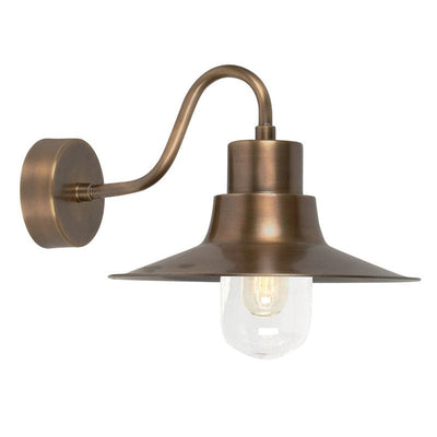 Sheldon 1 Light Wall Lantern - Aged Brass - Clicklights Shop