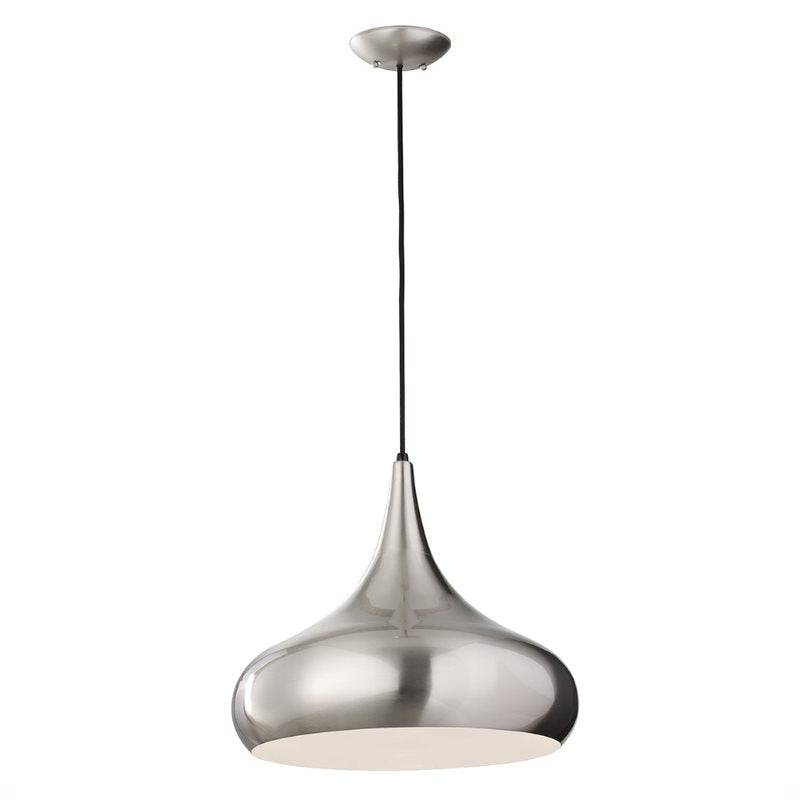 Beso 1 Light Large Pendant - Brushed Steel - Clicklights Shop