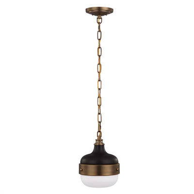 Cadence 1 Light Mini Pendant - Dark Antique Brass/Matte Black - Clicklights Shop