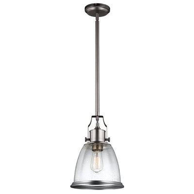 Hobson 1 Light Medium Pendant Satin Nickel - Clicklights Shop