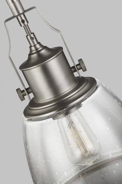 Hobson 1 Light Medium Pendant Satin Nickel - Clicklights Shop