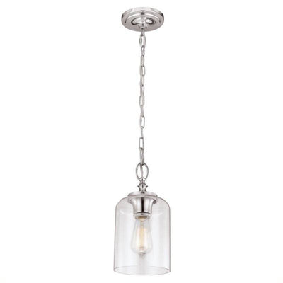 Hounslow 1 Light Mini Pendant Polished Nickel - Clicklights Shop