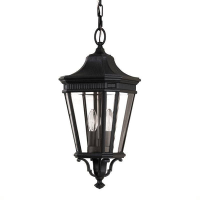 Cotswold Lane 2 Light Medium Chain Lantern - Black - Clicklights Shop