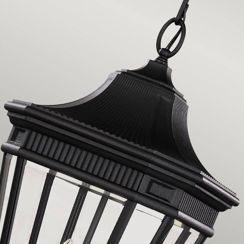 Cotswold Lane 3 Light Large Chain Lantern - Black - Clicklights Shop