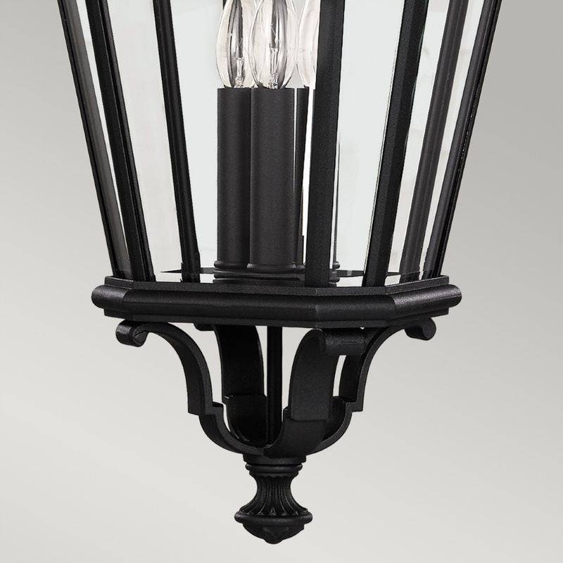 Cotswold Lane 3 Light Large Chain Lantern - Black - Clicklights Shop