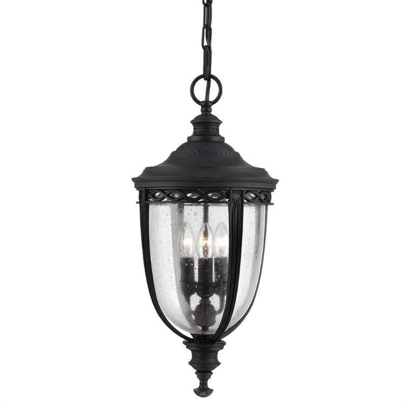 English Bridle 3 Light Large Chain Lantern - Black - Clicklights Shop