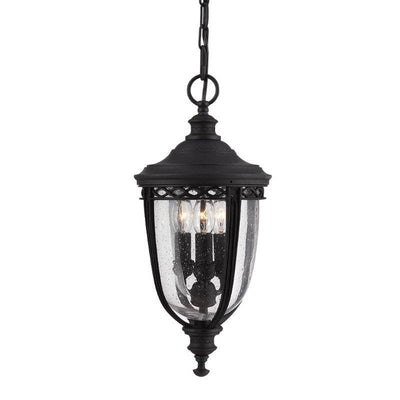 English Bridle 3 Light Medium Chain Lantern - Black - Clicklights Shop