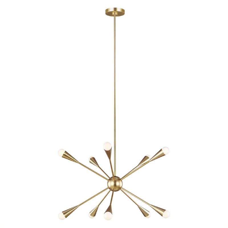 Jax 10 Light Chandelier - Burnished Brass - Clicklights Shop