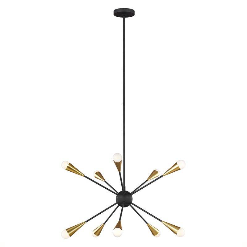 Jax 10 Light Chandelier - Midnight Black - Clicklights Shop