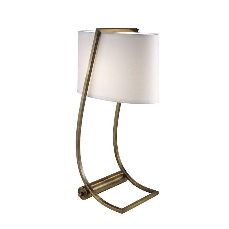 Lex 1 Light Table Lamp - Bali Brass - Clicklights Shop