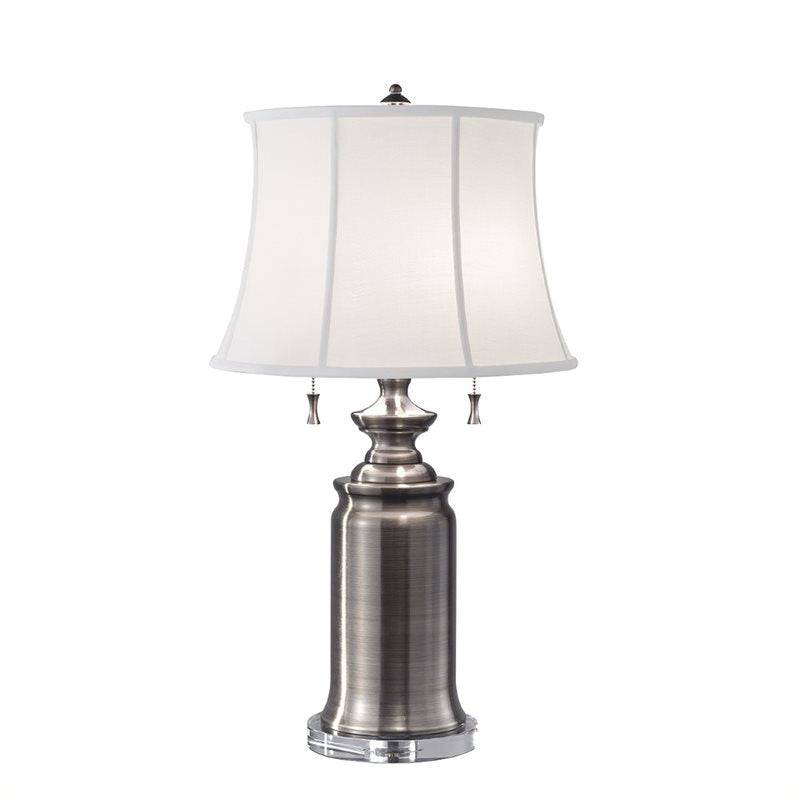Stateroom 2 Light Table Lamp - Antique Nickel - Clicklights Shop