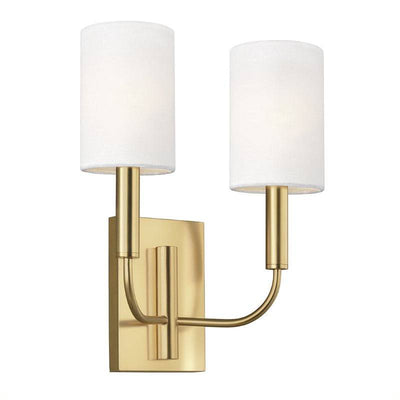 Brianna 2 Light Wall Light - Burnished Brass - Clicklights Shop