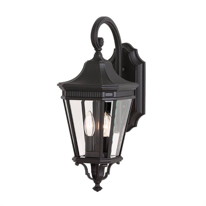 Cotswold Lane 2 Light Medium Wall Lantern - Black - Clicklights Shop