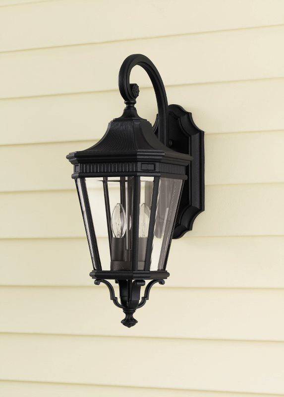 Cotswold Lane 2 Light Medium Wall Lantern - Black - Clicklights Shop