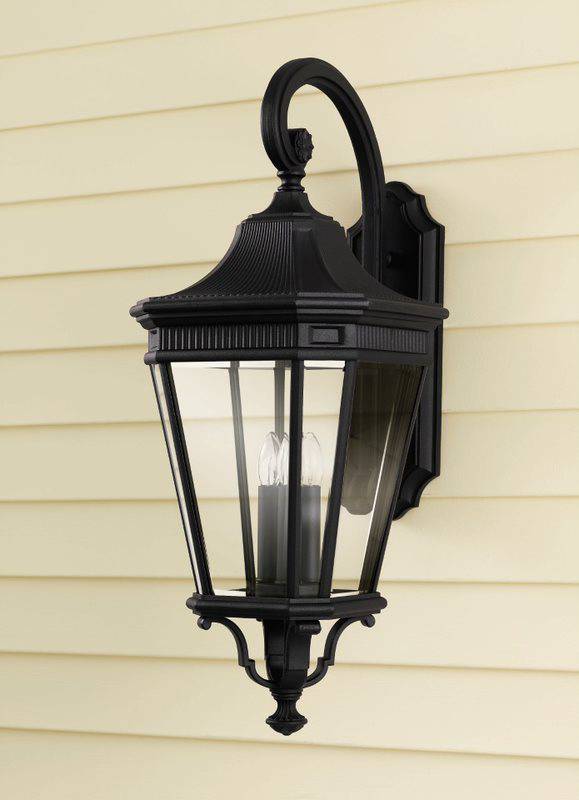 Cotswold Lane 3 Light Large Wall Lantern - Black - Clicklights Shop