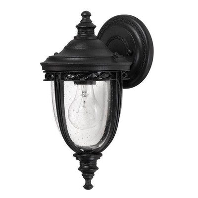 English Bridle 1 Light Small Wall Lantern - Black - Clicklights Shop